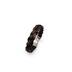 Brown/Black Braided Leather Bracelet