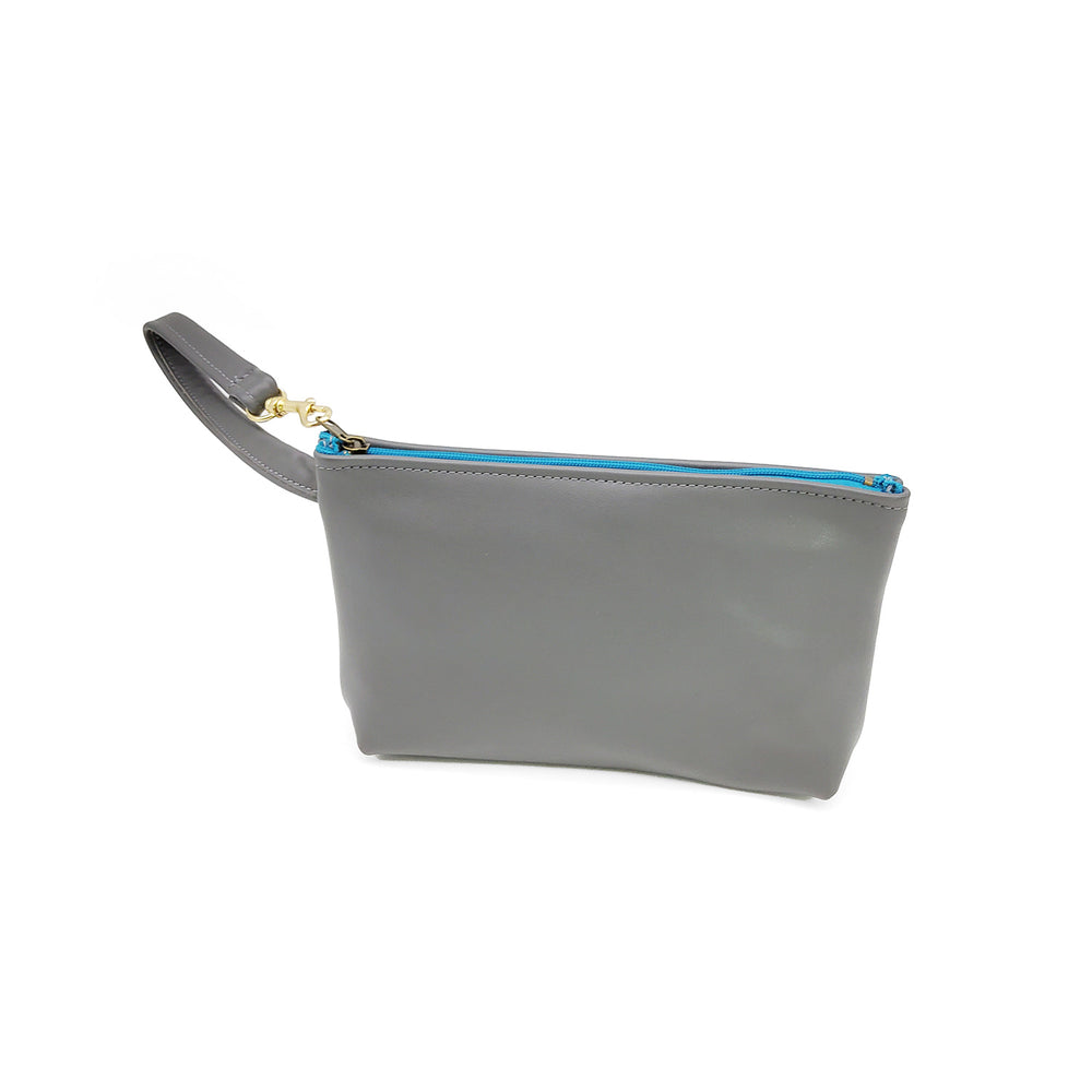 Blue and Grey Wrist Bag