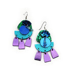 Iridescent Leather Earrings