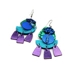 Iridescent Leather Earrings