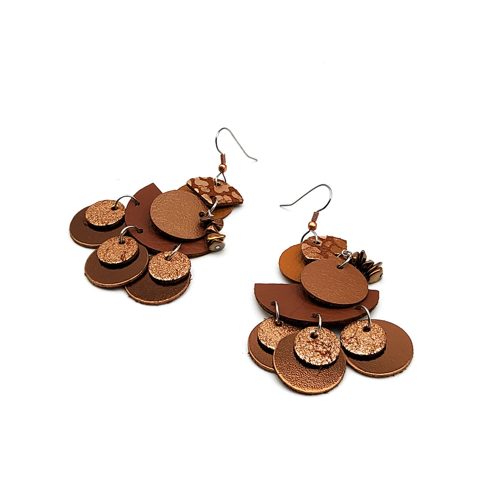 Caramel Leather Earrings