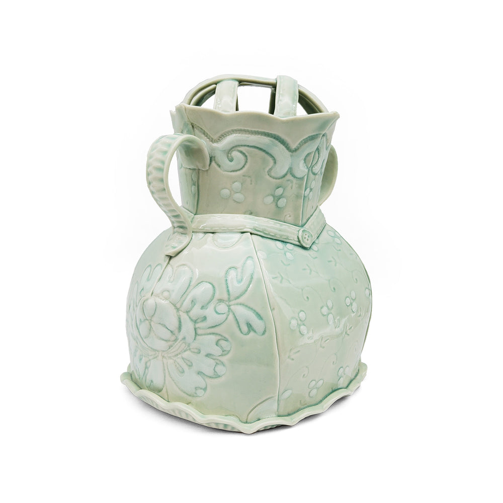 Green Lattice Vase