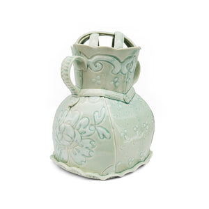 Green Lattice Vase