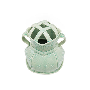Green Lattice Vase