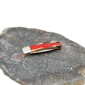 Lockback Knife Cholla Cactus Red Handle