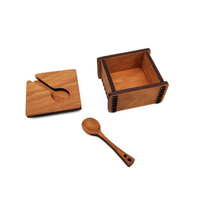 Salt Box and Spoon Set Leaf