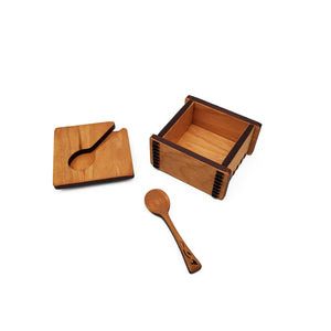 Salt Box and Spoon Set Flower