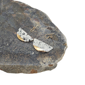 Ceramic Flat Hoop Earrings