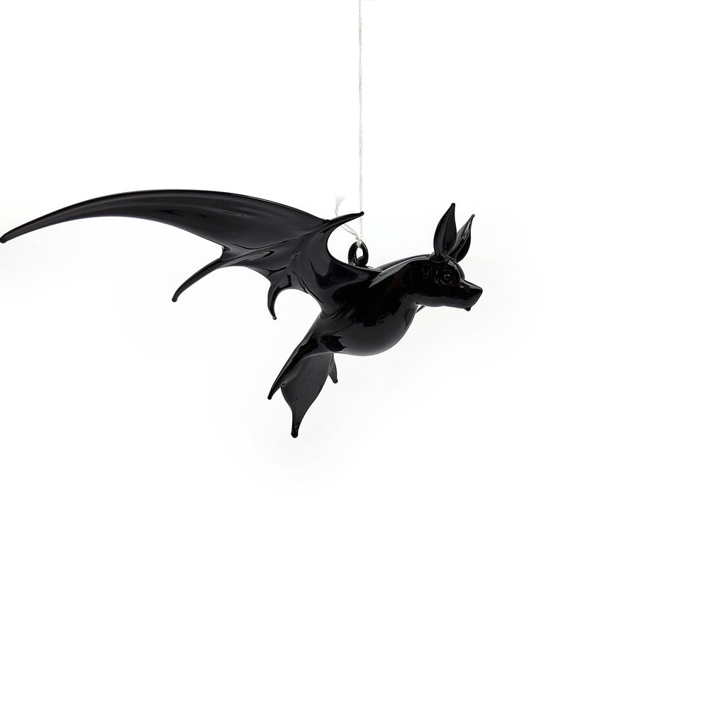 Large Flying Bat Glass Figurine