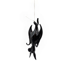 Small Hanging Bat Glass Figurine