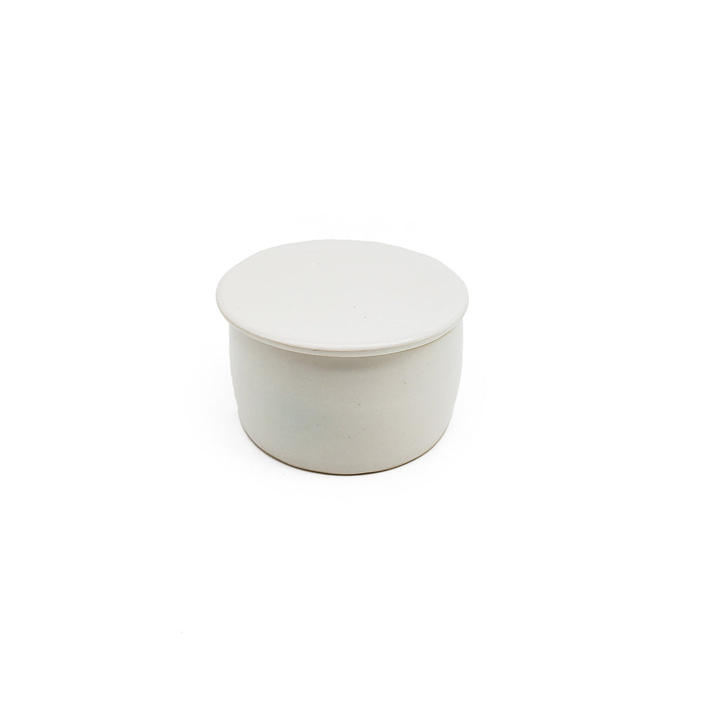 White French Butter Dish