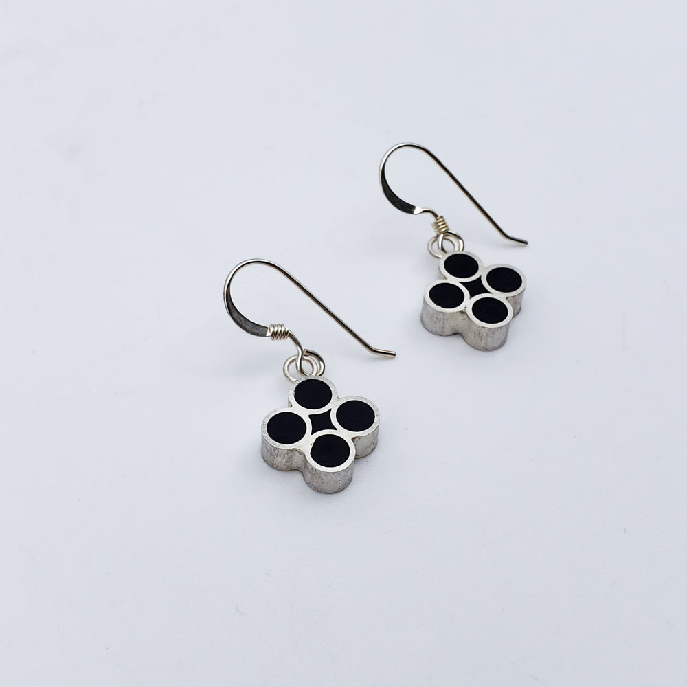 
            
                Load image into Gallery viewer, Black In Silver Earrings
            
        