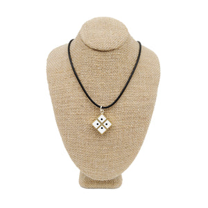 
            
                Load image into Gallery viewer, Brass and White Square Necklace
            
        