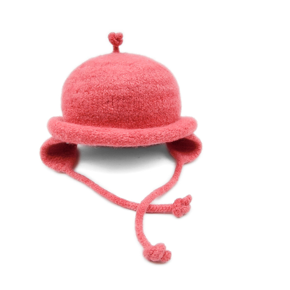 Coral Felted Hat For 6-12 Months