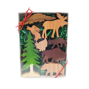 
            
                Load image into Gallery viewer, Wilderness Animals Wooden Play Set
            
        