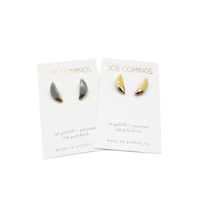 Teeny Half Pebble Studs