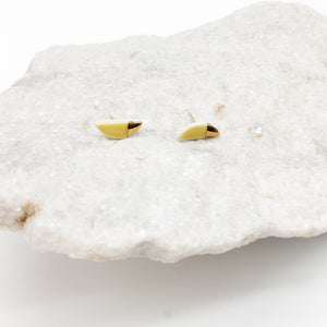 Teeny Half Pebble Studs Marigold