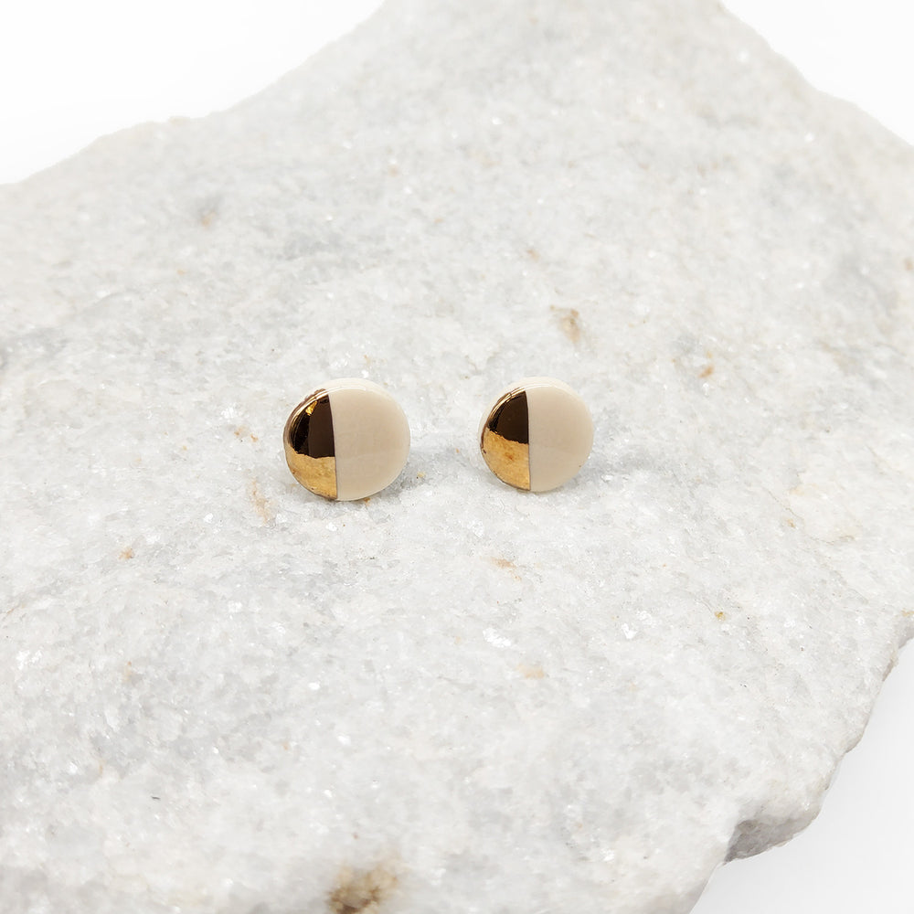 
            
                Load image into Gallery viewer, Large Pebble Studs Light Pink
            
        