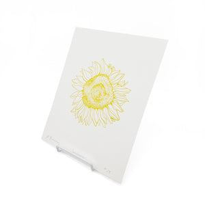 Sunflower Letterpress Print