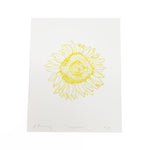 Sunflower Letterpress Print