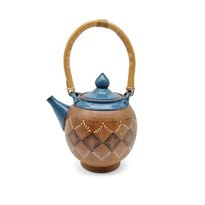 Blue and Brown Teapot