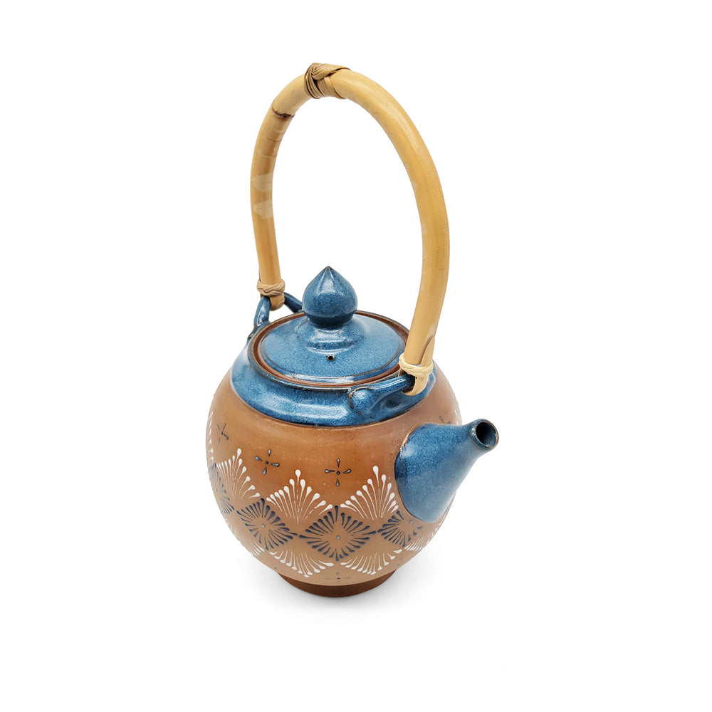 Blue and Brown Teapot