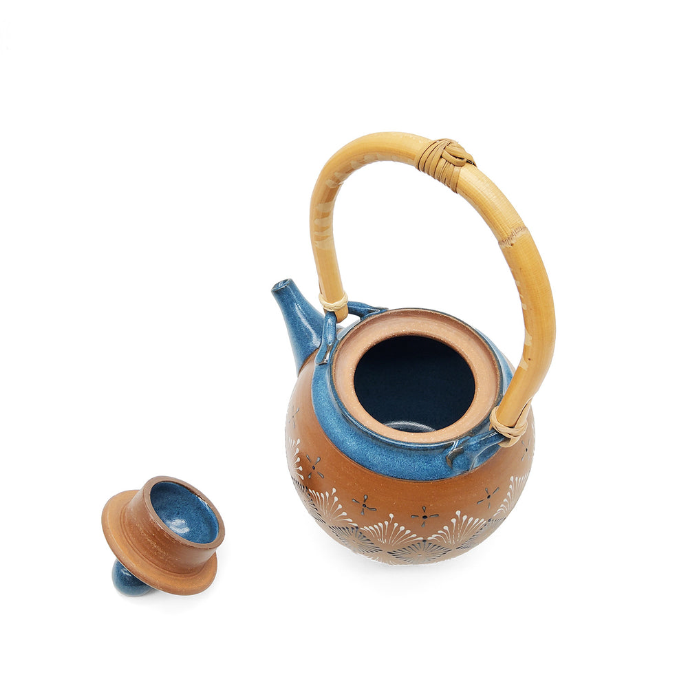 Blue and Brown Teapot