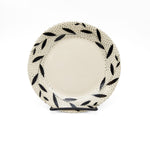 Teal and Black Leaf Lunchplate