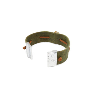 
            
                Load image into Gallery viewer, Large Pietersite Green Cork Bracelet
            
        