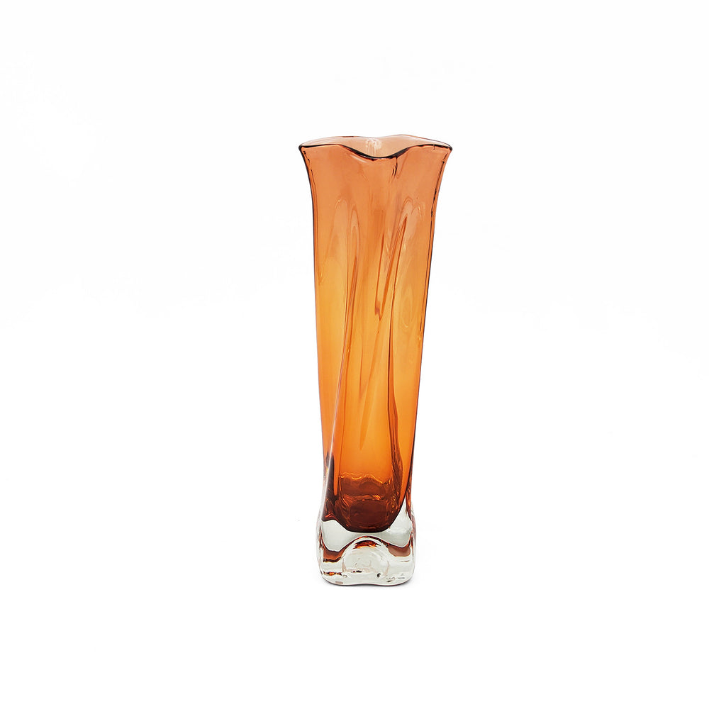 Tangerine Twister Large Vase