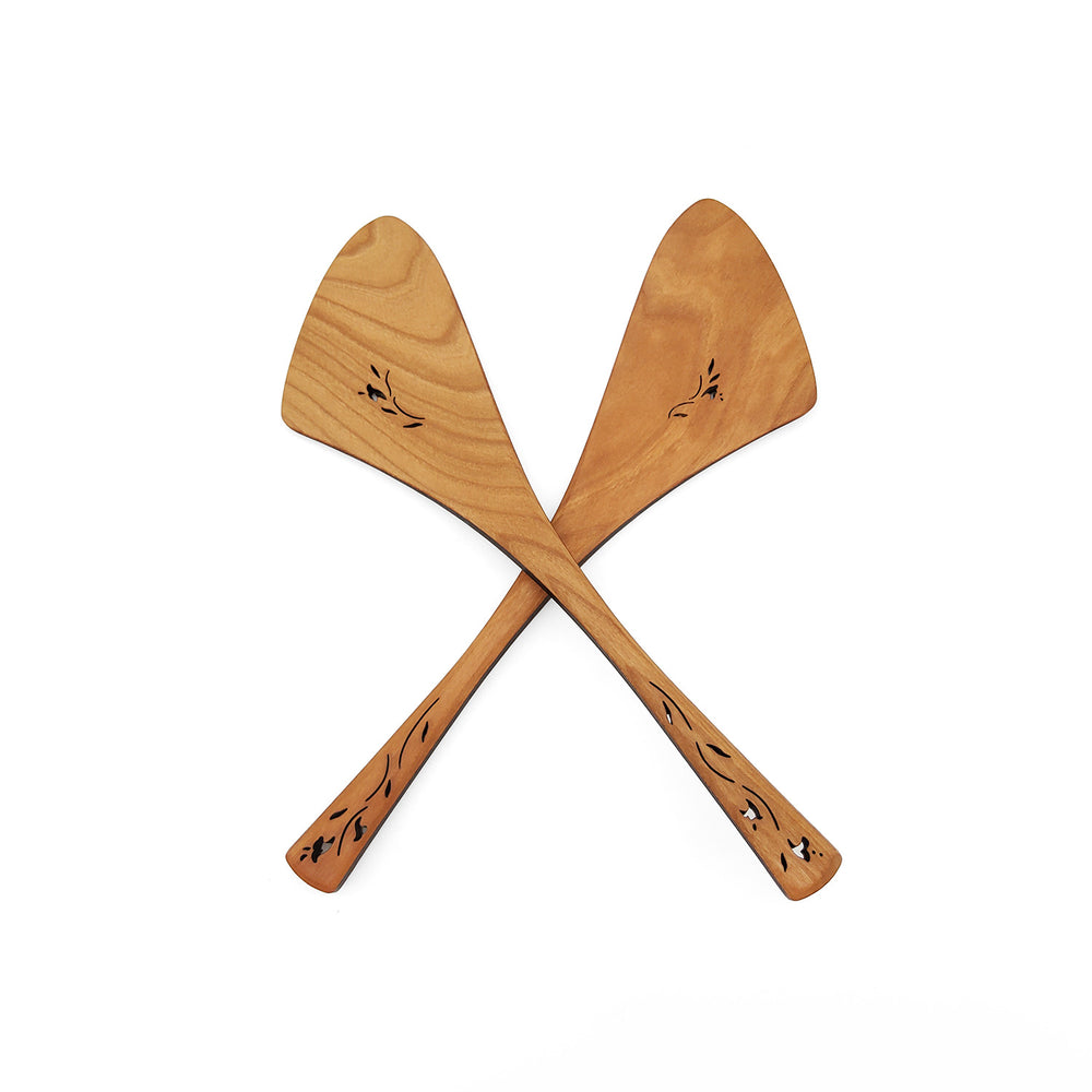 
            
                Load image into Gallery viewer, Salad Paddle Set 10&amp;quot; Flower
            
        