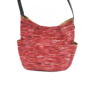 
            
                Load image into Gallery viewer, Pink and Green Barkcloth Purse
            
        