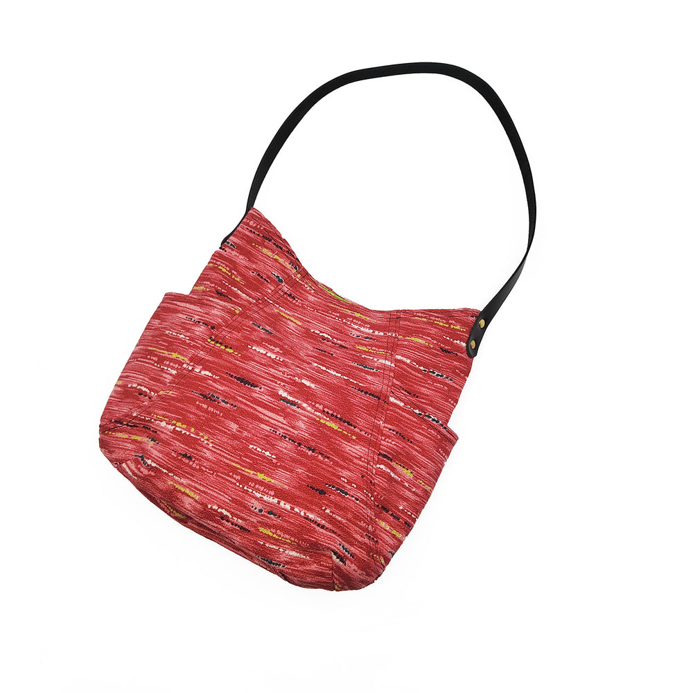 
            
                Load image into Gallery viewer, Pink and Green Barkcloth Purse
            
        