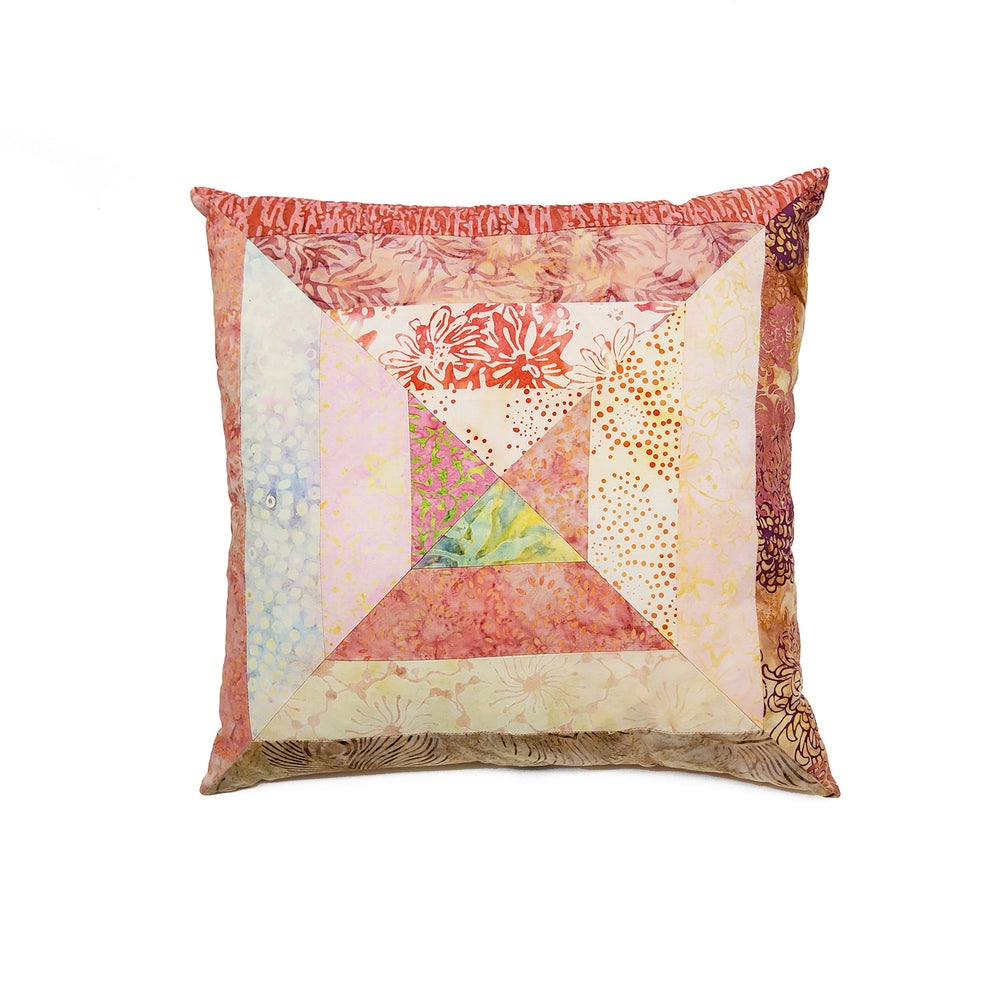 Pink and Orange Quilted Pillow