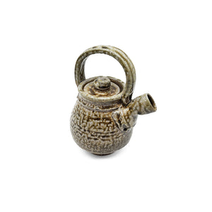 Olive and Grey Textured Teapot
