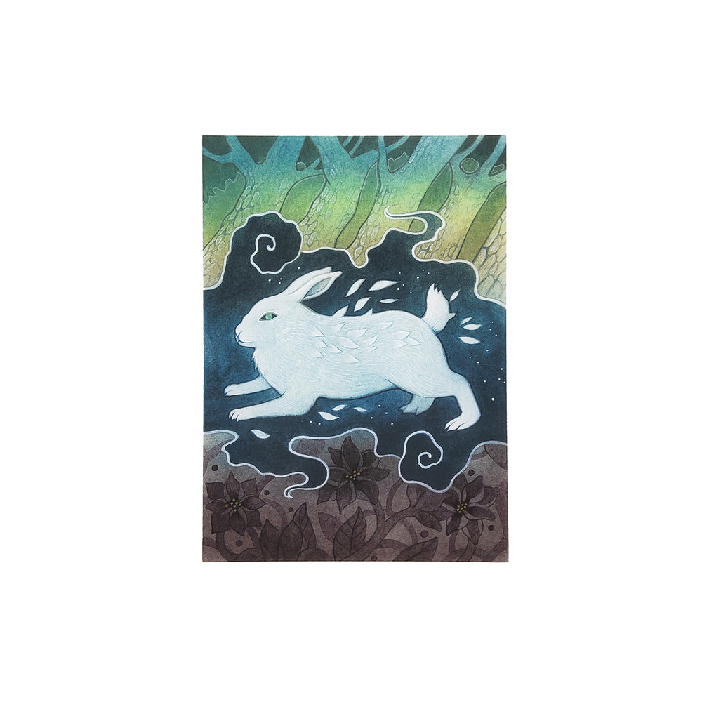 &quot;As The Trees&quot; White Rabbit Print