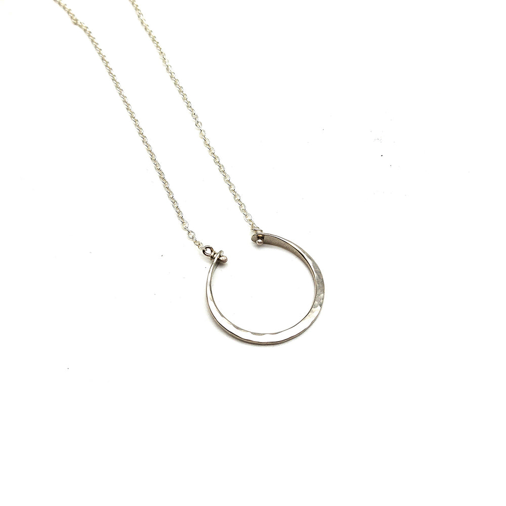 
            
                Load image into Gallery viewer, Small Silver Horseshoe Necklace
            
        
