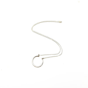 Small Silver Horseshoe Necklace