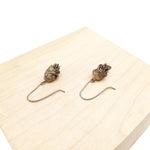 Bronze Hemlock Pinecone Drop Earrings