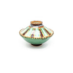 Teal Striped Lidded Dish