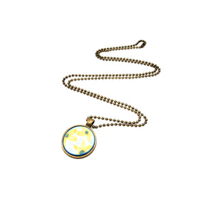 Yellow Flower Watercolor Necklace