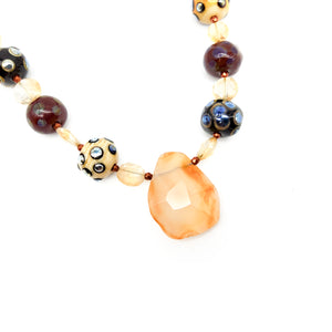 
            
                Load image into Gallery viewer, Citrine and Glass Bead Necklace
            
        