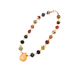 Citrine and Glass Bead Necklace