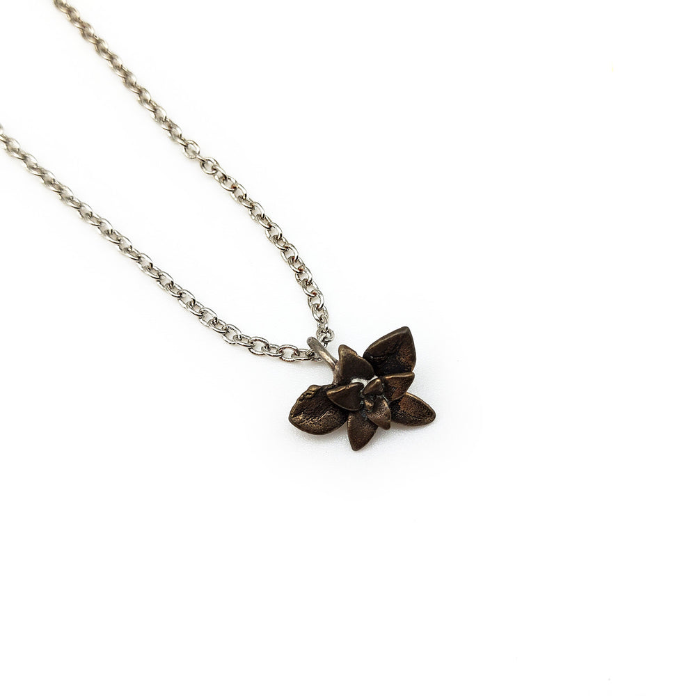 Bronze Floral Succulent Necklace
