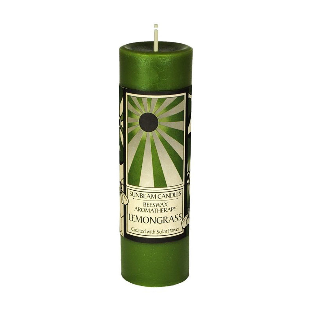 Sunbeam Candles Lemongrass Aromatherapy Pillar 2X6
