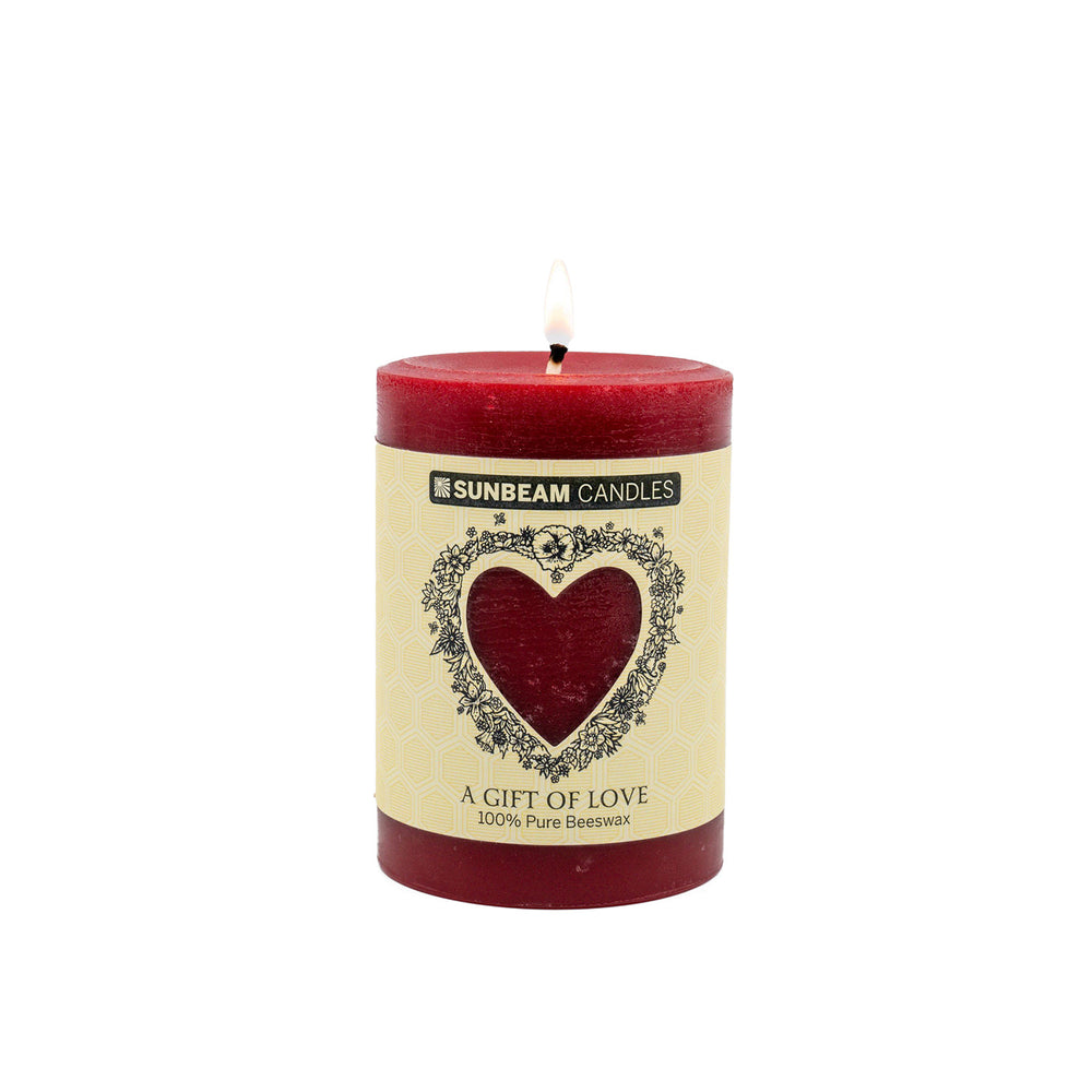 Love Beeswax Candles 3 X 4