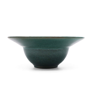 Teal Carved Wide Rim Bowl