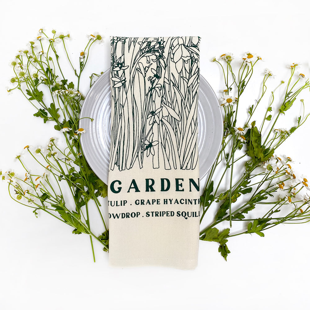 Spring Garden Tea Towel