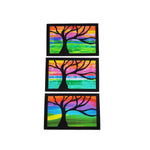 Sunset Silouhette Horizontal Fabric Card