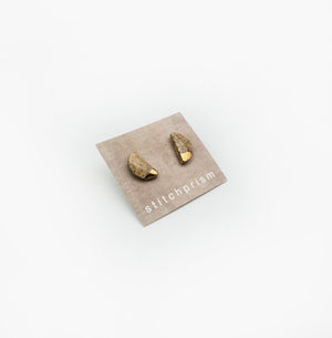 Small Ceramic Half Moon Studs